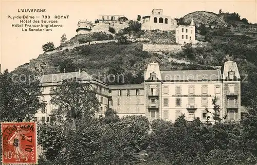 Royat les Bains Hotel des Sources Hotel France Angleterre Sanatorium