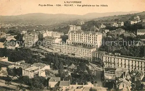 Royat les Bains Vue generale sur les Hotels