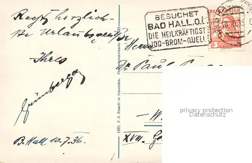 Bad Hall Oberoesterreich Ansicht vom Waldrand aus Kat. Bad Hall