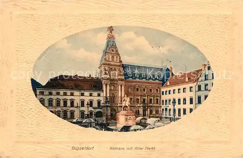 Duesseldorf Rathaus Alter Markt Denkmal Reiterstandbild Kat. Duesseldorf