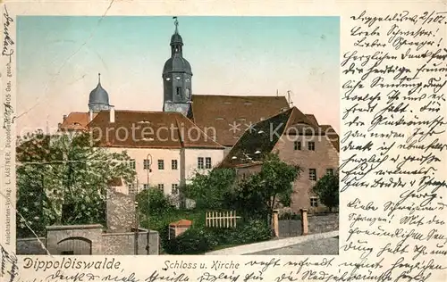 Dippoldiswalde Osterzgebirge Schloss und Kirche Kat. Dippoldiswalde