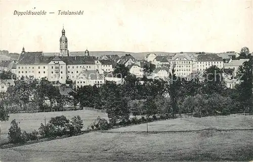 Dippoldiswalde Osterzgebirge Totalansicht mit Kirche Kat. Dippoldiswalde