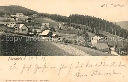 Baerenfels Erzgebirge Teilansicht Kat. Altenberg