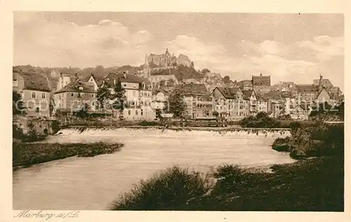 Marburg Lahn Teilansicht mit Schloss Kat. Marburg