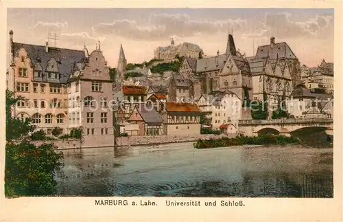 Marburg Lahn Universitaet und Schloss Kat. Marburg