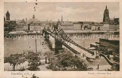 Frankfurt Main Totale Eiserner Steg Kat. Frankfurt am Main