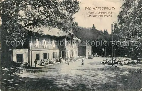 AK / Ansichtskarte Bad Karlsbrunn Tschechien Hotel Hubertusvilla Kat. Karlova Studanka