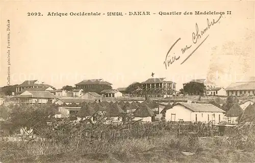 AK / Ansichtskarte Dakar Quartier des Madeleines Kat. Dakar