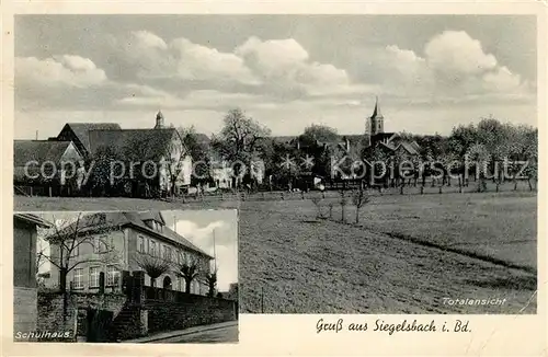 AK / Ansichtskarte Siegelsbach Kraichgau mit Schulhaus Kat. Siegelsbach