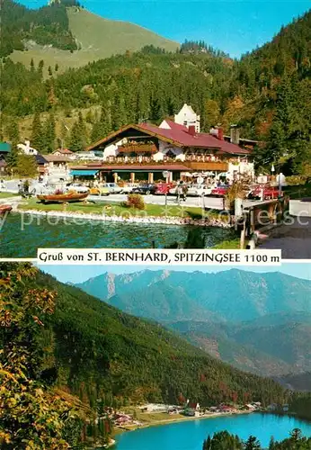 AK / Ansichtskarte Spitzingsee Postgasthof und See Cafe St. Bernhard Kat. Schliersee
