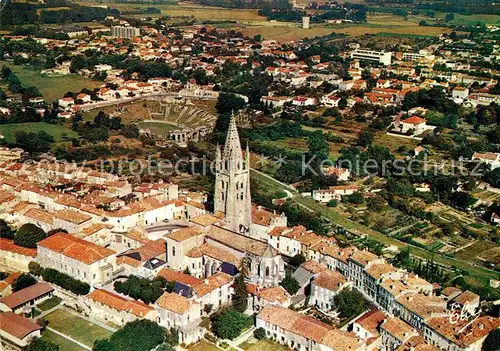 AK / Ansichtskarte Saintes Charente Maritime Fliegeraufnahme Eglise Saint Eutrope  Kat. Saintes