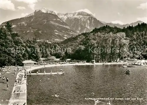 AK / Ansichtskarte Berchtesgaden Aschauerweiherbad Hohe Goell Breit Kat. Berchtesgaden