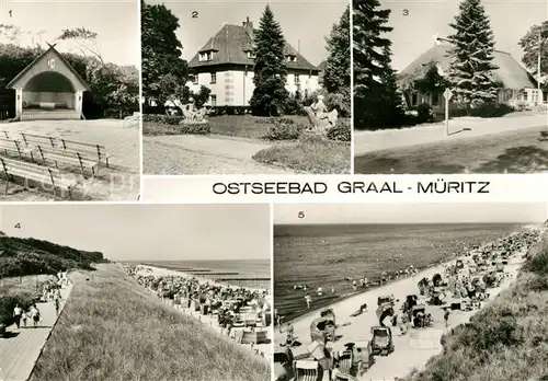 AK / Ansichtskarte Graal Mueritz Ostseebad Musikpavillon Kliniksanatorium Richard Assmann  Kat. Seeheilbad Graal Mueritz