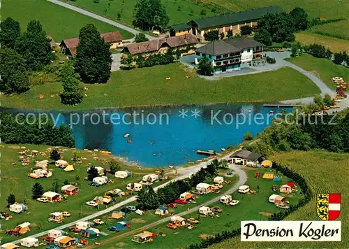 AK / Ansichtskarte Moosburg Kaernten Fliegeraufnahme Pension Kogler Campingplatz Kat. Moosburg