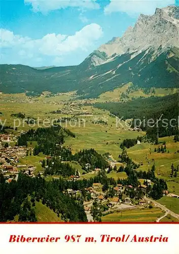 AK / Ansichtskarte Biberwier Tirol Zugspitze Fliegeraufnahme Kat. Biberwier