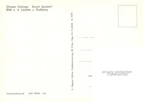 AK / Ansichtskarte Jonsdorf Zittauer Gebirge Lausche Buchberg Kat. Kurort Jonsdorf