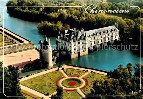 AK / Ansichtskarte Chenonceaux Indre et Loire Fliegeraufnahme Chateau Kat. Chenonceaux