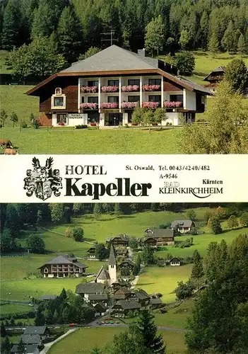 AK / Ansichtskarte Kleinkirchheim Kaernten Bad Hotel Kapeller Kat. Bad Kleinkirchheim