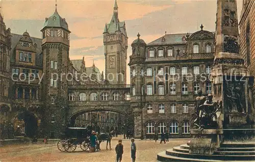 AK / Ansichtskarte Frankfurt Main Rathaus Denkmal Pferdekutsche Kat. Frankfurt am Main