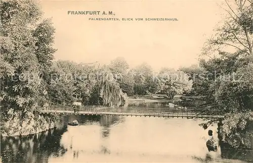 AK / Ansichtskarte Frankfurt Main Palmengarten Blick vom Schweizerhaus Kat. Frankfurt am Main