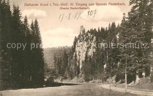 AK / Ansichtskarte Tambach Dietharz Dietharzer Grund Eingang zum Grossen Finsterbach Kat. Tambach Dietharz