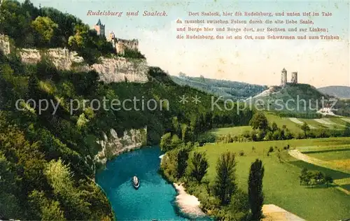 AK / Ansichtskarte Bad Koesen Rudelsburg und Saaleck Kat. Bad Koesen