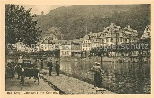 AK / Ansichtskarte Bad Ems Lahnpartie mit Kurhaus Kat. Bad Ems