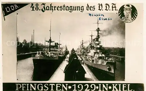AK / Ansichtskarte Kiel Hafen Pfingsten 48. Jahrestag ders V.D.A Kat. Kiel