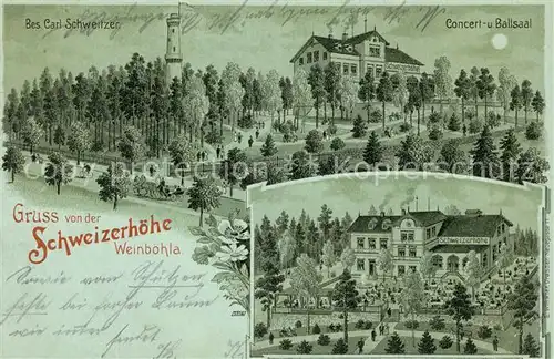 AK / Ansichtskarte Weinboehla Schweizerhoehe Carl Schweizer Konzert  und Ballsaal Kat. Weinboehla