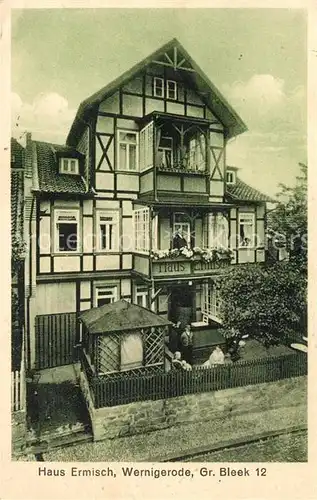AK / Ansichtskarte Wernigerode Harz Haus Ermisch Gr. Bleek 12 Kat. Wernigerode