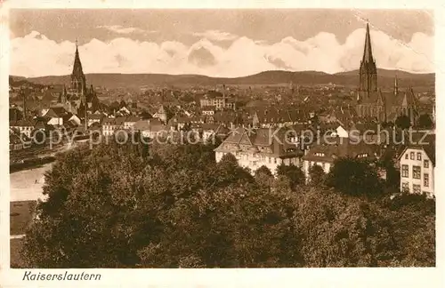 AK / Ansichtskarte Kaiserslautern Stadtpanorama mit Kirchen Kat. Kaiserslautern