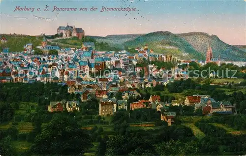 AK / Ansichtskarte Marburg Lahn Panorama von der Bismarcksaeule Kat. Marburg