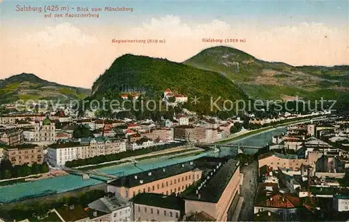 AK / Ansichtskarte Salzburg Oesterreich Blick vom Moenchsberg auf den Kapuzinerberg Kat. Salzburg
