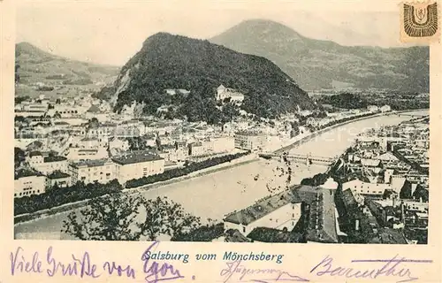 AK / Ansichtskarte Salzburg Oesterreich Blick vom Moenchsberg Kat. Salzburg