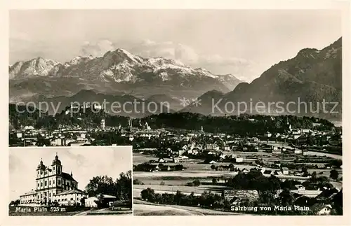 AK / Ansichtskarte Salzburg Oesterreich Panorama von Maria Plain Wallfahrtskirche Kat. Salzburg