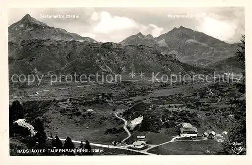 AK / Ansichtskarte Radstaedter Tauern Tauernpasshoehe mit Seekarspitze und Wurmwand Kat. Salzburg