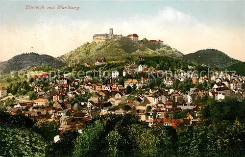 AK / Ansichtskarte Eisenach Thueringen Stadtblick mit Wartburg Kat. Eisenach