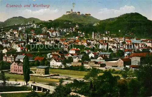 AK / Ansichtskarte Eisenach Thueringen Stadtblick mit Wartburg Kat. Eisenach