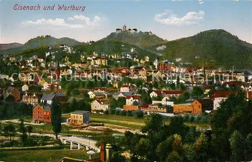 AK / Ansichtskarte Eisenach Thueringen Stadtblick mit Wartburg Kat. Eisenach