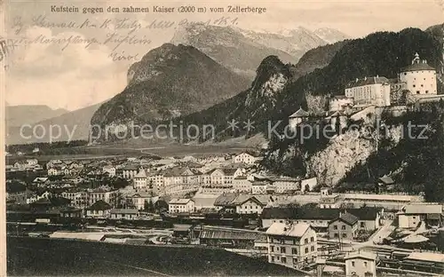 AK / Ansichtskarte Kufstein Tirol mit Zahmen Kaiser vom Zellerberge Kat. Kufstein