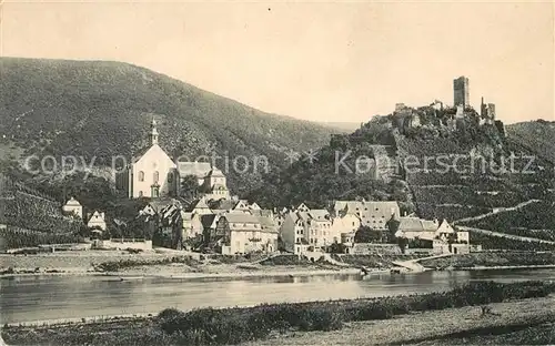 AK / Ansichtskarte Beilstein Mosel Blick ueber die Mosel zur Ruine Beilstein Kat. Beilstein