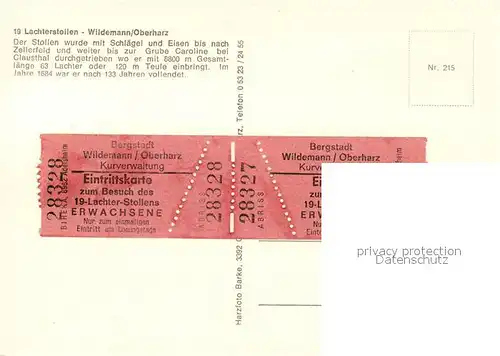 AK / Ansichtskarte Wildemann 19 Lachterstollen Kat. Wildemann Harz