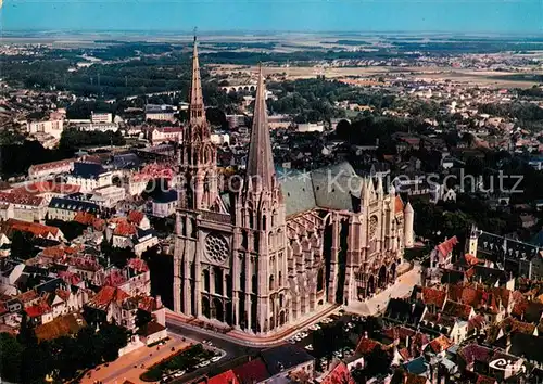 Chartres Eure et Loir Fliegeraufnahme Kirche Kat. Chartres