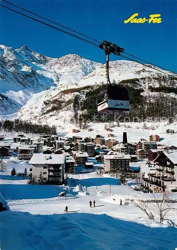 Saas Fee Panorama Winter Kat. Saas Fee