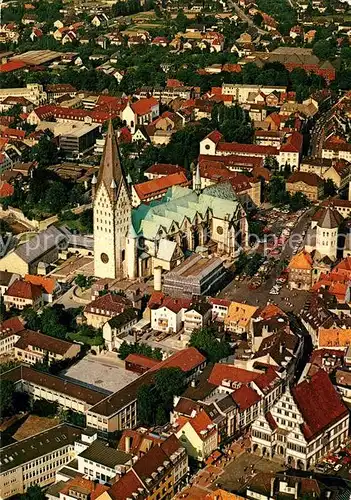 Paderborn Fliegeraufnahme Kaiserpfalz dom Gaukirche Rathaus Kat. Paderborn