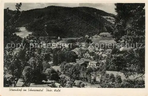 Sitzendorf Thueringen Panorama Kat. Sitzendorf Schwarzatal