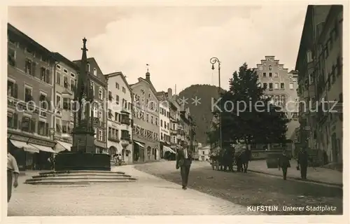 Kufstein Tirol Unterer Stadtplatz Brunnen Kat. Kufstein