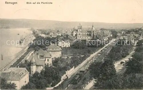 Remagen Panorama Blick auf die Pfarrkirche Kat. Remagen