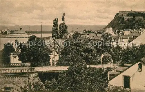 Ehrenbreitstein Teilansicht mit Festung Kat. Koblenz