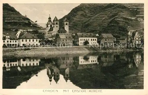 Carden mit Castorkirche Wasserspiegelung Rhein Richarz Naturaufnahme No 137